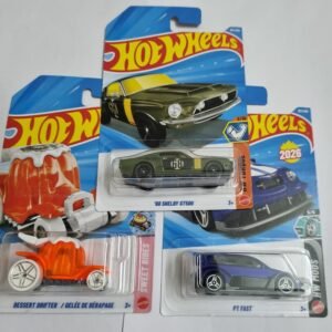 hot wheels j case 2026 ’68 shelby gt500 + dessert drifter + pt fast die cast car combo pack