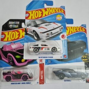 hot wheels j case 2026 combo pack – ’88 mitsubishi starion, batmobile & monster high ghoul mobile