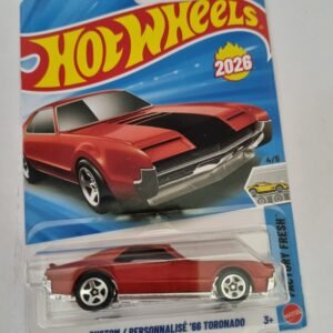 hot wheels f case 2026 – custom ’66 toronado | 1:64 scale factory fresh series (red)