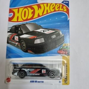 hot wheels audi 90 quattro race car (black/white/red) – imported a case die cast collectible car 1:64 scale