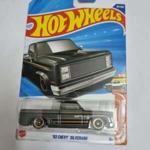 hot wheels '83 chevy silverado (black) – imported a case die cast collectible pickup truck 1:64 scale