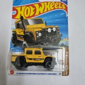 hot wheels '15 land rover defender double cab (yellow) – imported a case die cast collectible pickup 1:64 scale