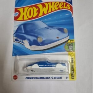 hot wheels porsche 911 carrera clip (blue/white) – imported a case collectible clip car 1:64 scale