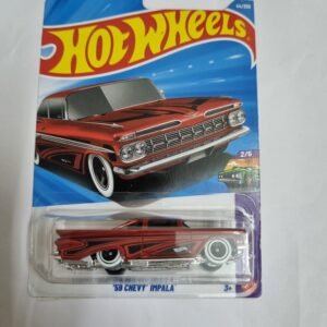 hot wheels '59 chevy impala lowrider (red) – imported a case die cast collectible car 1:64 scale
