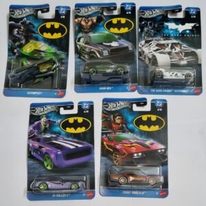 hot wheels dc batman 5 car set – silver series combo