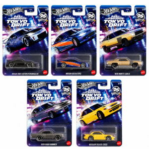 hot wheels silver series fast & furious tokyo drift complete set of 5 cars | premium die cast collection