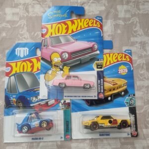 hot wheels 2026 f case imported combo (set f1.2) – the simpsons family car/voiture familiate, mazda rx 3 & vairstrike (set of 3)
