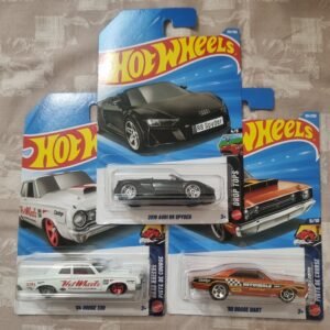 hot wheels 2026 f case imported combo (set 2.5) – 2019 audi r8 spyder, ’64 dodge 330 & ’68 dodge dart (set of 3)