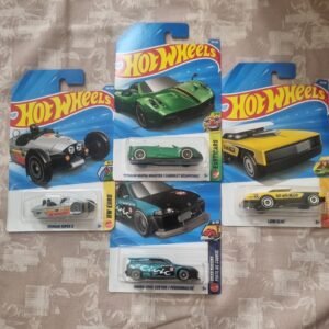 hot wheels 2026 f case imported combo (set f3.4) – 17 pagani huayra roadster/cabriolet decapotable, honda civic custom/personnalise, morgan super 3 & long bloc (set of 4)