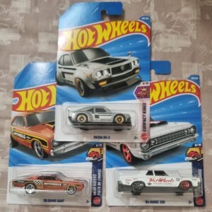 hot wheels 2026 f case imported combo (set f4.3) – mazda rx 3, ’68 dodge dart & ’64 dodge 330 (set of 3)