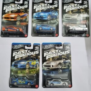 hot wheels fast & furious graphic remix 5 car set – silver series imported combo
