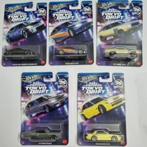 hot wheels fast & furious tokyo drift set (5 cars) – nissan 350z, silvia s15, monte carlo, road runner & silvia s13 | silver series