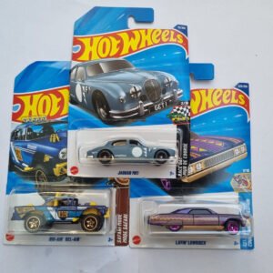 hot wheels 2025 m case imported 1:64 die cast combo pack – jaguar mk1, big air bel air & layin' lowrider | hot wheels collectible set