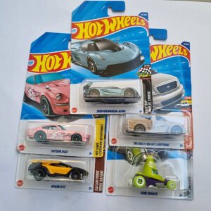 hot wheels 2025 m case 5 car combo – 2020 koenigsegg jesko, datsun 240z art cars, ’99 ford f 150 svt lightning, ainaru gtc, cone shaker