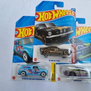 hot wheels 2025 p case combo (3 cars) – ’67 shelby gt500, ’67 austin mini van & limited grip