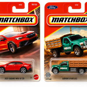 Matchbox 2024 Subaru WRX S4 STI and Camion À Ridelles Combo Pack of 2 Factory Sealed Die-Cast Cars by Mattel