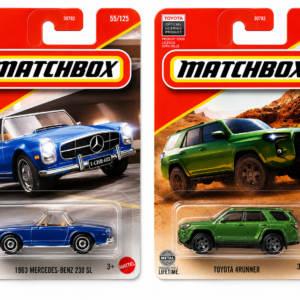 Matchbox 1963 Mercedes-Benz 230 SL and Toyota 4Runner Combo Pack of 2 Factory Sealed Die-Cast Vehicles by Mattel