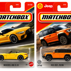 Matchbox Mercedes-AMG SL 63 and 2025 Jeep Recon Combo Pack of 2 Factory Sealed Die-Cast Vehicles by Mattel