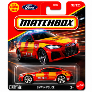 Matchbox BMW i4 Fire Response Vehicle Red Emergency Die-Cast Car Factory Sealed by Mattel