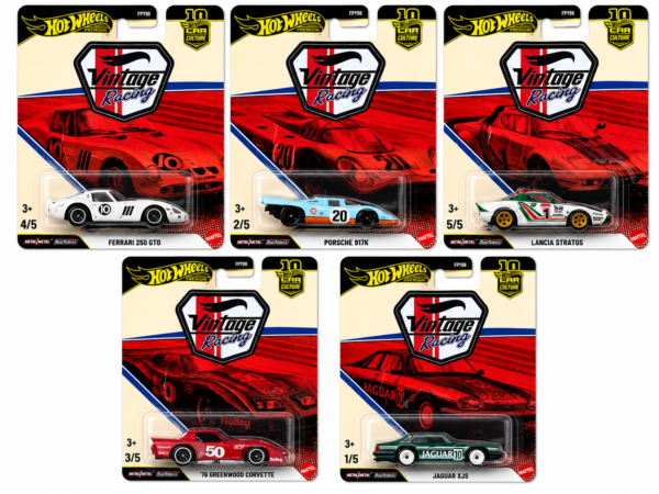 Hot Wheels Premium Car Culture Vintage Racing Complete Set of 5