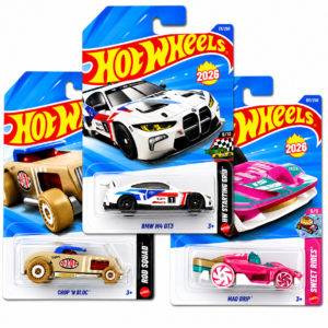 Hot Wheels 3 Car Combo Pack featuring BMW M4 GT3, Chop 'N Bloc and Mad Drip