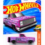 hot wheels '83 chevy silverado die cast toy car | black widow | 1:64 scale | mattel collectible