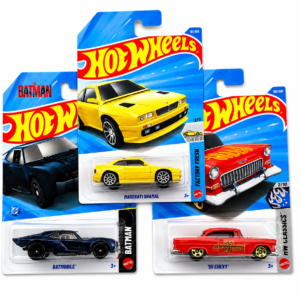 Hot Wheels 3 Car Combo Pack featuring Maserati Shamal, Batmobile and '55 Chevy