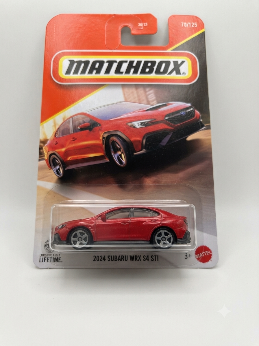 Matchbox 2024 Subaru WRX S4 STI JHN81 Matchbox 2024 Subaru WRX S4 STI 2026 #78/125 red JHN81