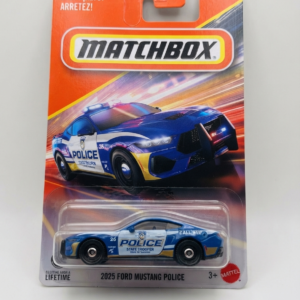 Matchbox 2025 Ford Mustang Police 2026 #100/125 JHM28 blue white gold 1:64