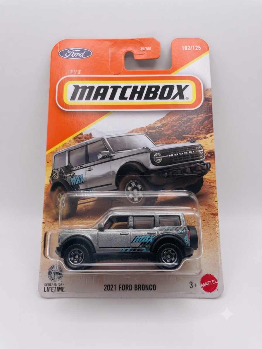 Matchbox 2021 Ford Bronco 2026 #102/125 JHP24 Matchbox 2021 Ford Bronco 2026 #102/125 JHP24 gray MBX Off-Road 1:64