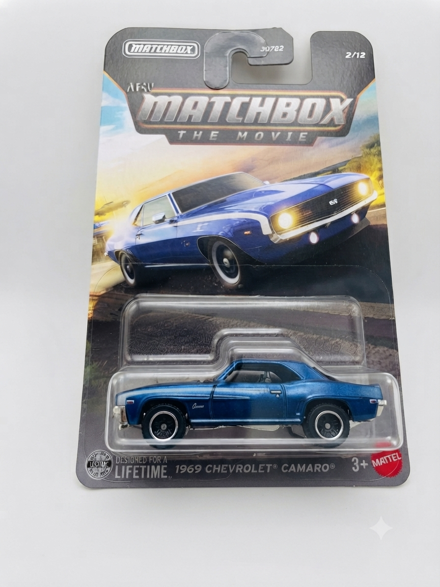 Matchbox 1969 Chevrolet Camaro 2026 The Movie JND22 Matchbox 1969 Chevrolet Camaro 2026 The Movie #2/12 JND22 blue 1:64