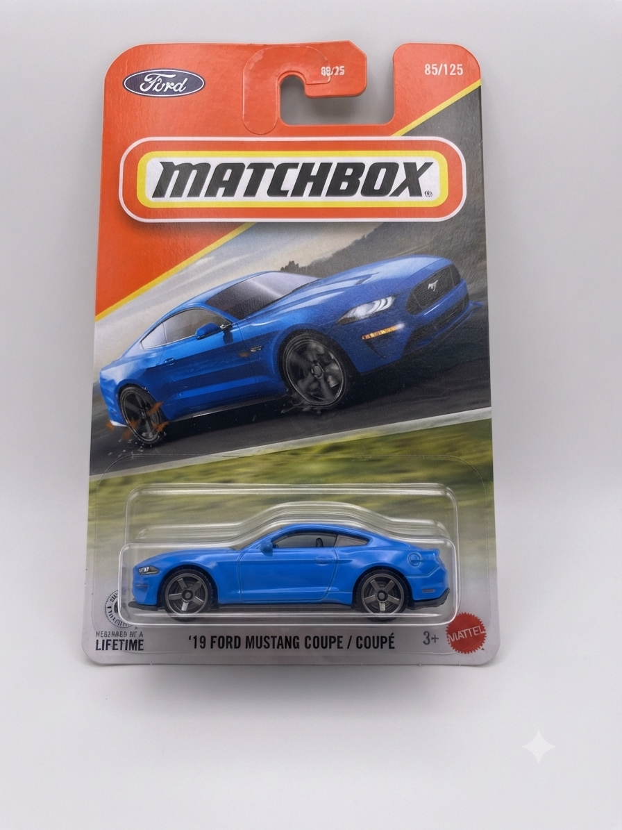 Matchbox ’19 Ford Mustang Coupe JHM59 2026 Matchbox ’19 Ford Mustang Coupe 2026 #85/125 blue JHM59