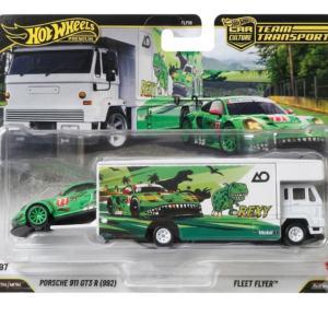 Hot Wheels Premium Team Transport Porsche 911 GT3 R Rexy #97 with Fleet Flyerv